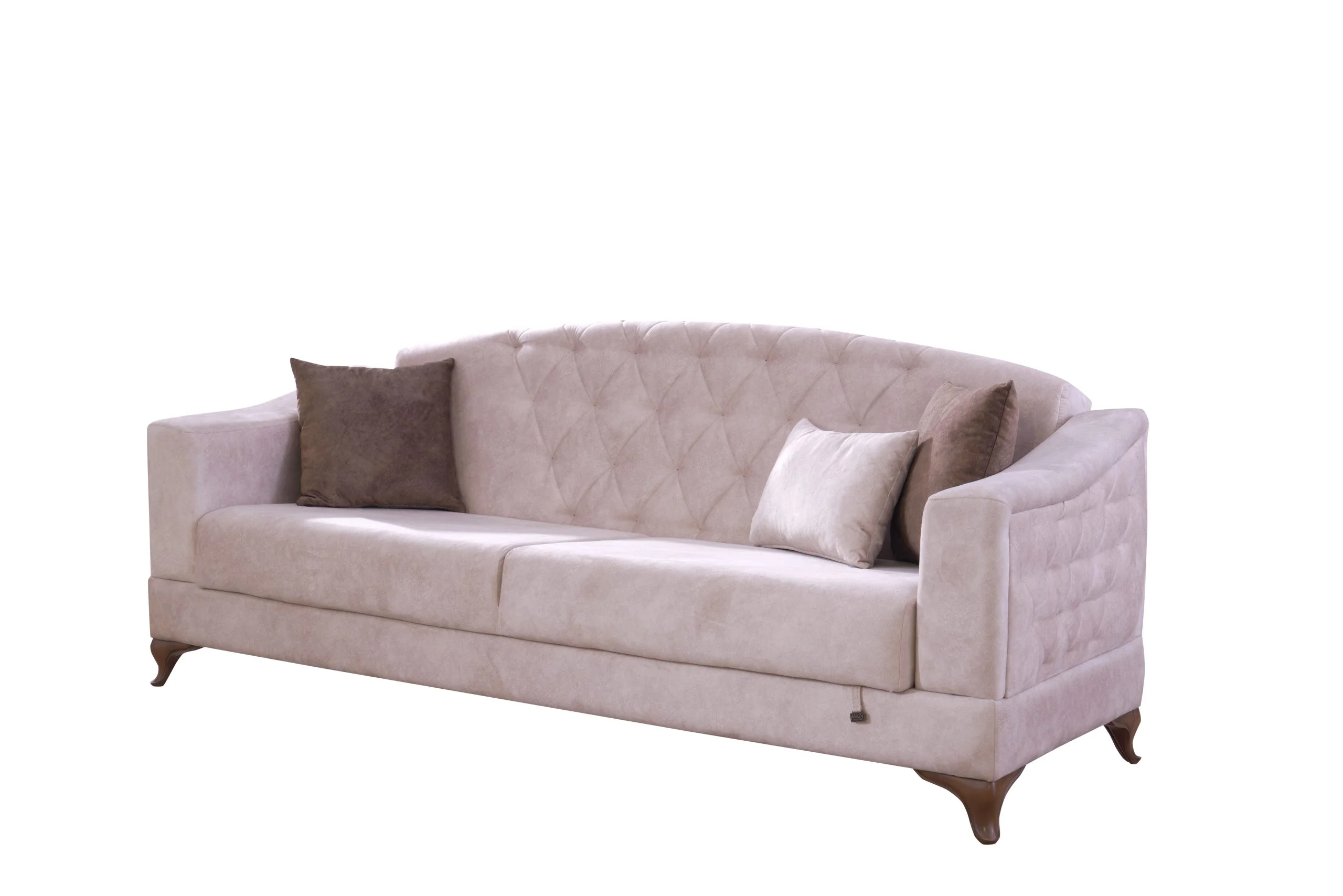 Elegant Üçlü Koltuk Krem