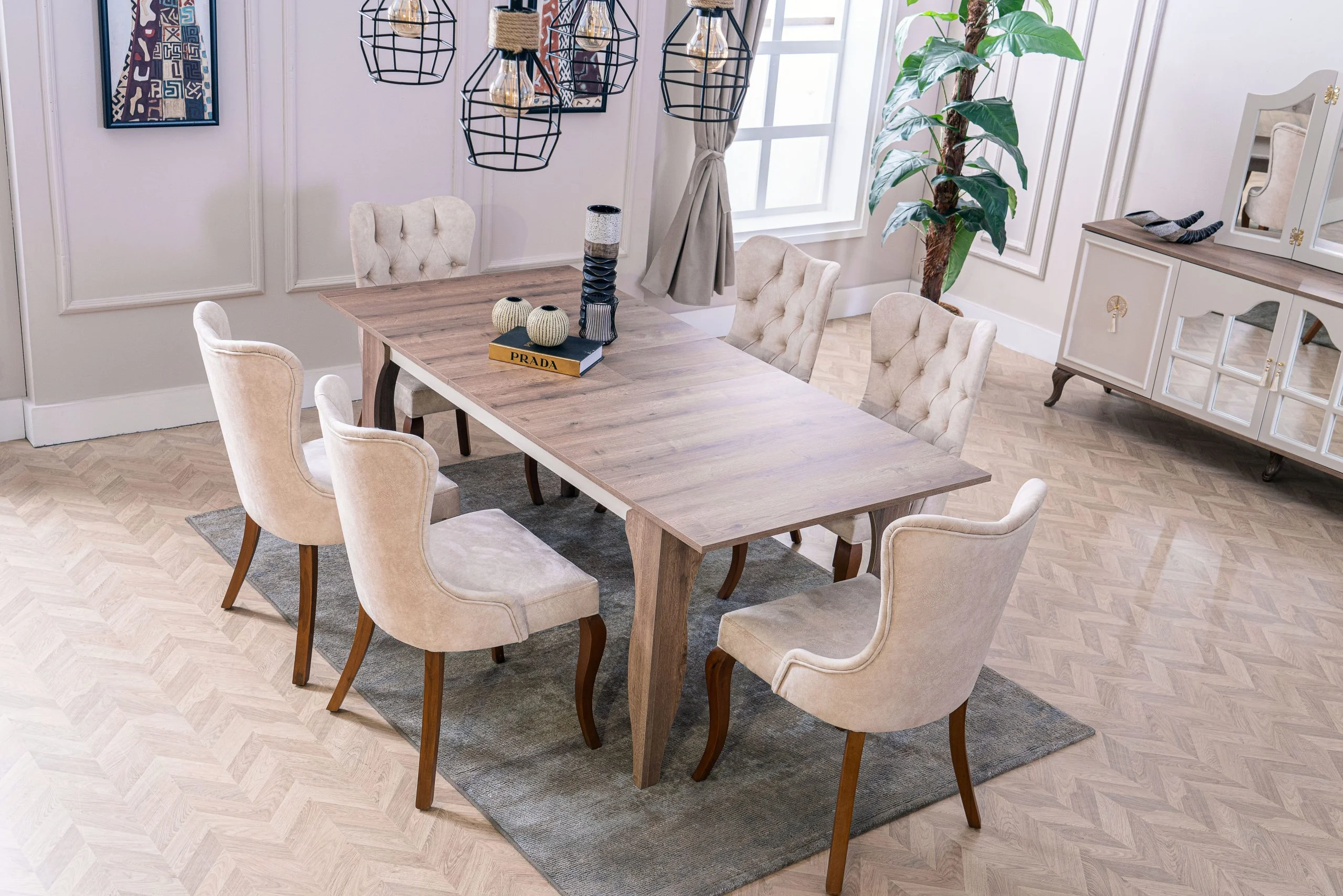 Elegant Yemek Odası Takımı Hitit Vizon